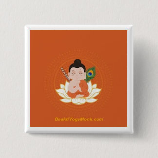 Badge Carré 5 Cm Bouton carré BhaktiYogaMonk