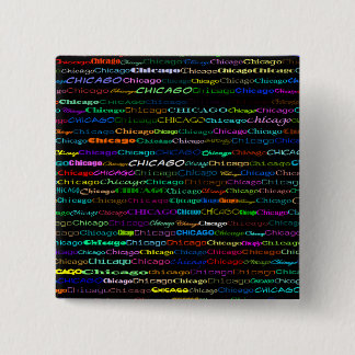 Badge Carré 5 Cm Bouton Carré Chicago Design I