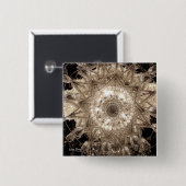 Badge Carré 5 Cm Bouton Carré "Crystal" (Devant & derrière)