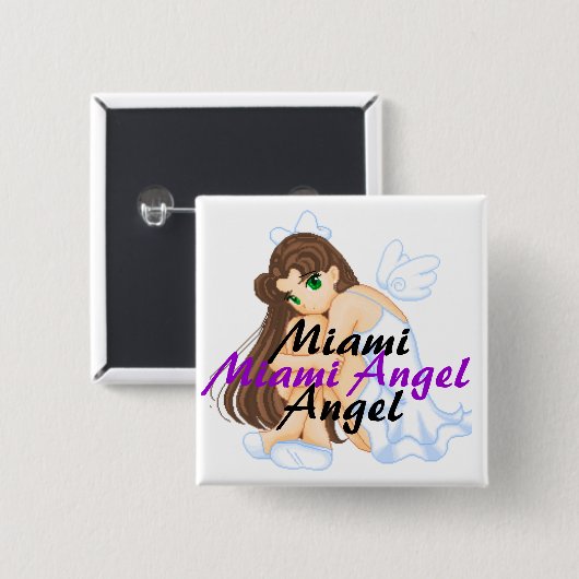 Badge Carré 5 Cm Bouton carré - customisé (Devant & derrière)