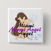 Badge Carré 5 Cm Bouton carré - customisé (Devant)