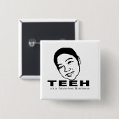 Badge Carré 5 Cm Bouton carré - customisé (Devant & derrière)