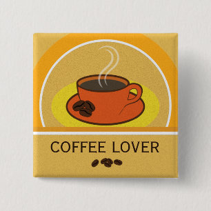 Badge Carré 5 Cm Bouton Carré de café de café de café de café