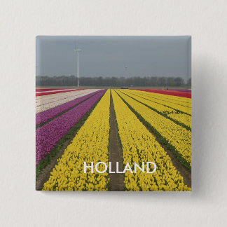 Badge Carré 5 Cm Bouton Carré de champ Holland Tulip