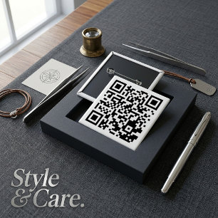 Badge Carré 5 Cm Bouton carré de code QR personnalisable pour n'imp