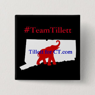 Badge Carré 5 Cm Bouton carré de CT de logo de #TeamTillett