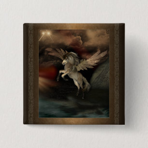 Badge Carré 5 Cm Bouton carré de Pegasus