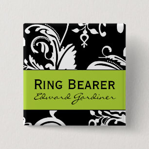 Badge Carré 5 Cm Bouton carré de porteur d'alliances de B&G