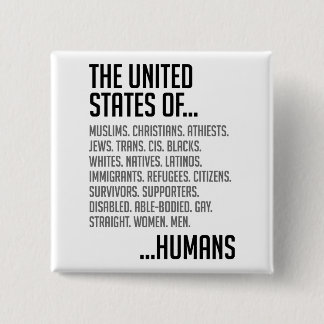 Badge Carré 5 Cm Bouton carré des Etats-Unis