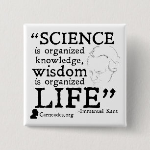 Badge Carré 5 Cm Bouton carré d'Immanuel Kant