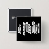 Badge Carré 5 Cm Bouton Carré d'interrogation (Devant & derrière)