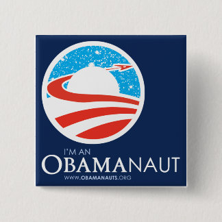 Badge Carré 5 Cm Bouton carré d'Obamanaut