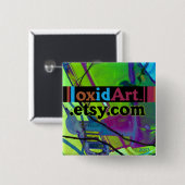 Badge Carré 5 Cm bouton carré d'oxidArt (Devant & derrière)