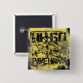 Badge Carré 5 Cm Bouton Carré HH-60 Pave Hawk (Devant & derrière)