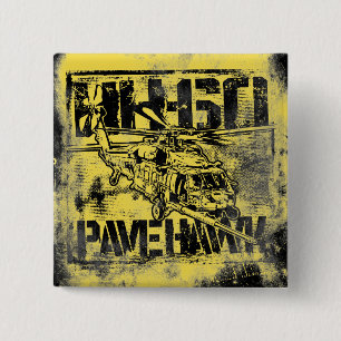 Badge Carré 5 Cm Bouton Carré HH-60 Pave Hawk