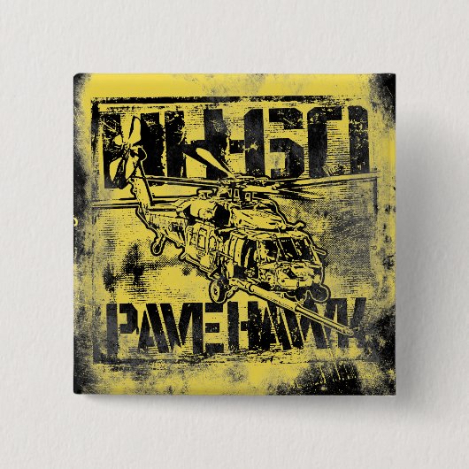 Badge Carré 5 Cm Bouton Carré HH-60 Pave Hawk (Devant)