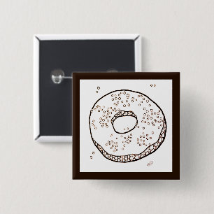Badge Carré 5 Cm Bouton carré KNIT DONUT