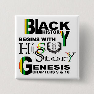 Badge Carré 5 Cm Bouton carré noir de HiSStory