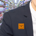 Badge Carré 5 Cm Bouton Carré orange Nom et logo de l'entreprise<br><div class="desc">Bouton carré que vous pouvez customiser pour mettre votre nom d'entreprise et logo. Vous pouvez utiliser ce bouton comme accessoire uniforme de votre personnel. Vous pouvez également l'utiliser comme accessoire d'emballage. Vous pouvez également l'inclure dans vos documents de marketing pour faire de la publicité pour votre entreprise ou pour promouvoir...</div>