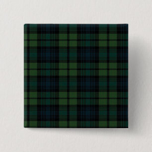 Badge Carré 5 Cm Bouton Carré Tartan Fabric