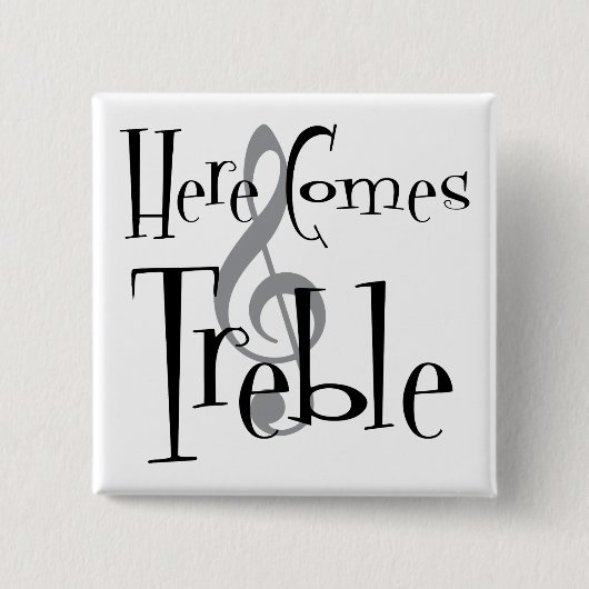 Badge Carré 5 Cm Bouton carré triple (Devant)