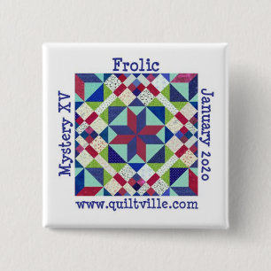 Badge Carré 5 Cm Bouton catholique