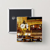 Badge Carré 5 Cm Bouton central grand (Devant & derrière)