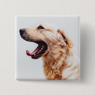 Badge Carré 5 Cm Bouton Chien mignon 6