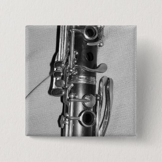 Badge Carré 5 Cm Bouton Clarinet (Devant)