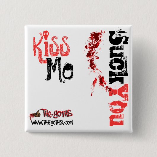 Badge Carré 5 Cm Bouton comique officiel de LANCEMENT d'escroquerie (Devant)