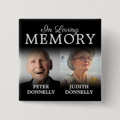 Badge Carré 5 Cm Bouton commémoratif de la double célébration de la (Devant)