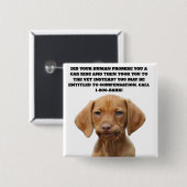 BADGE CARRÉ 5 CM BOUTON COMPENSATION (Devant & derrière)