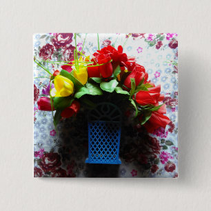 Badge Carré 5 Cm Bouton Concepteur