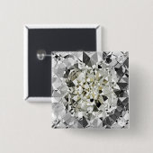 Badge Carré 5 Cm Bouton congelé de BIZZLE (Devant & derrière)