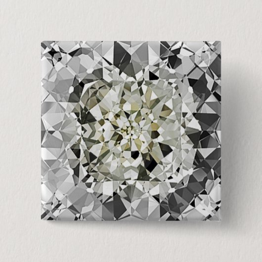 Badge Carré 5 Cm Bouton congelé de BIZZLE (Devant)