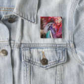 Badge Carré 5 Cm Bouton Couleurs (En situation)