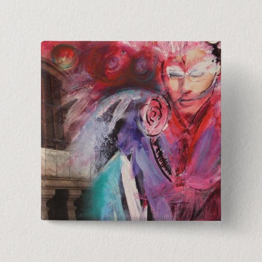 Badge Carré 5 Cm Bouton Couleurs (Devant)