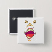 Badge Carré 5 Cm Bouton "crier" (Devant & derrière)