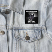 Badge Carré 5 Cm Bouton cure-dents (En situation)