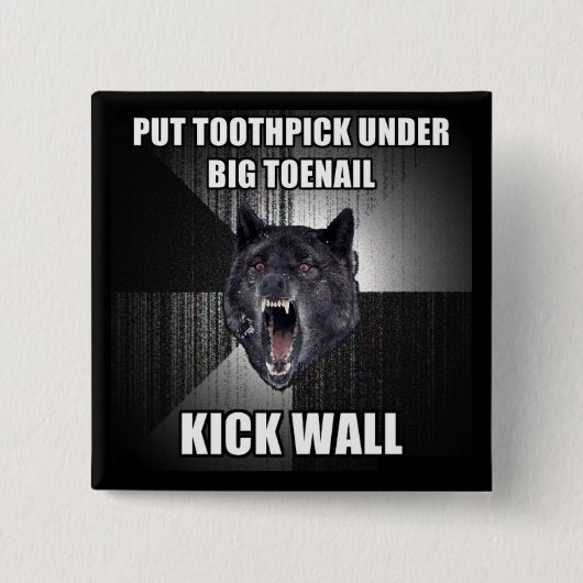 Badge Carré 5 Cm Bouton cure-dents (Devant)