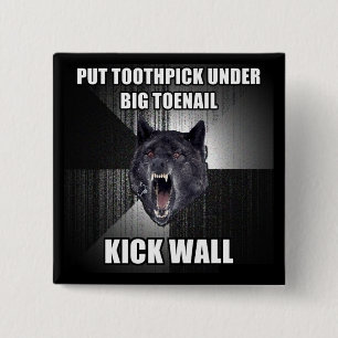 Badge Carré 5 Cm Bouton cure-dents