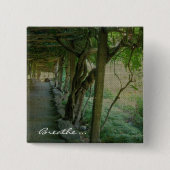 Badge Carré 5 Cm Bouton customisé - Respire (Devant)