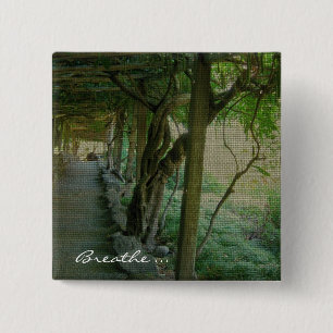 Badge Carré 5 Cm Bouton customisé - Respire