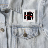 Badge Carré 5 Cm Bouton d'acte éclair (En situation)