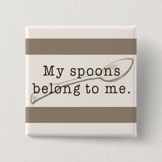 Badge Carré 5 Cm Bouton d'affirmation de Spoonie (Devant)