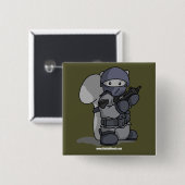 Badge Carré 5 Cm Bouton d'agent de SQRL (Devant & derrière)