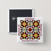 Badge Carré 5 Cm Bouton d'Allietare (Devant & derrière)