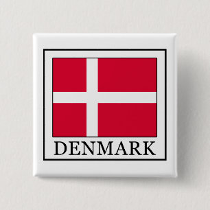 Badge Carré 5 Cm Bouton Danemark