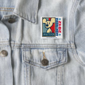 Badge Carré 5 Cm Bouton d'Anonymouse 2012 (En situation)