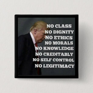 Badge Carré 5 Cm Bouton d'Anti-Atout